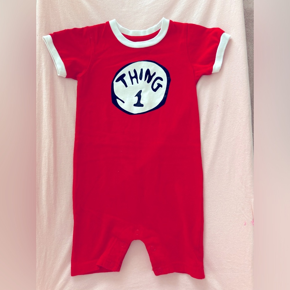 Thing 1 Dr. Seuss Red Onesie 18m